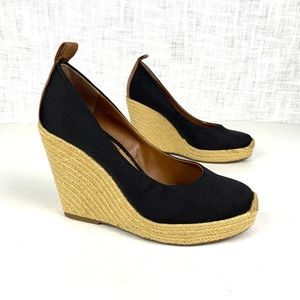 BCBGeneration 'Gracyn' black espadrille wedges, 8M
